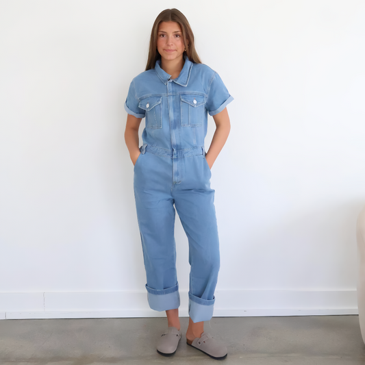 Denim Utility Jumpsuit