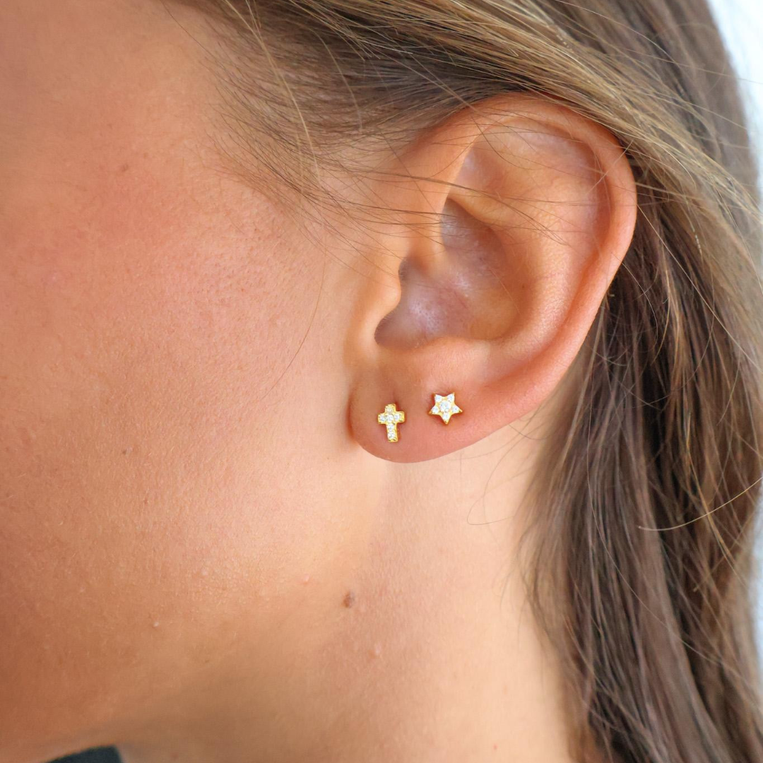 Mini Cross Studs