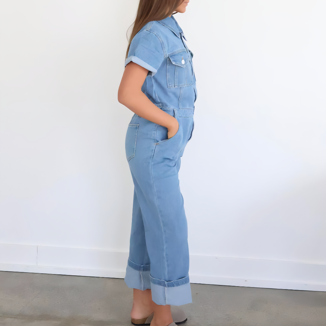 Denim Utility Jumpsuit