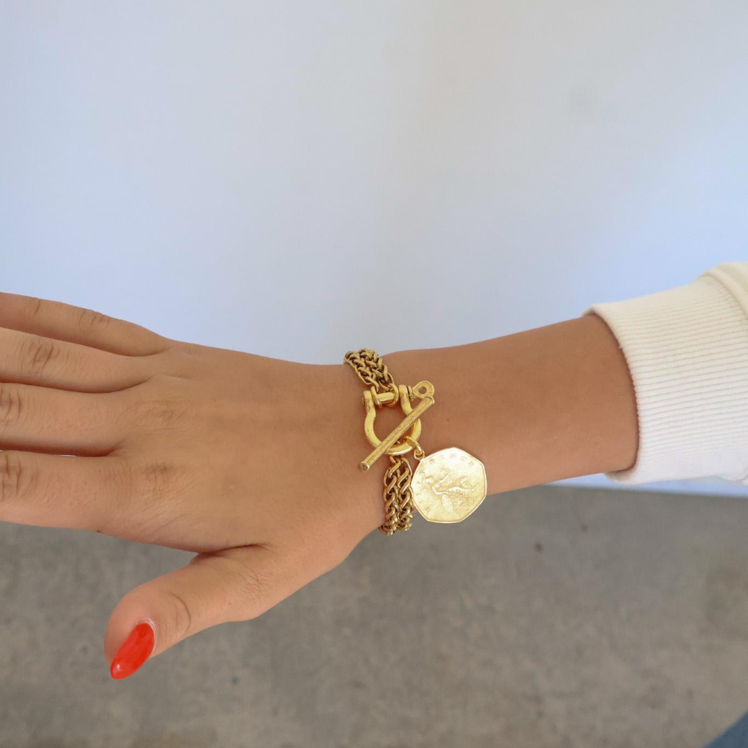 Fifty Pence Coin Bracelet