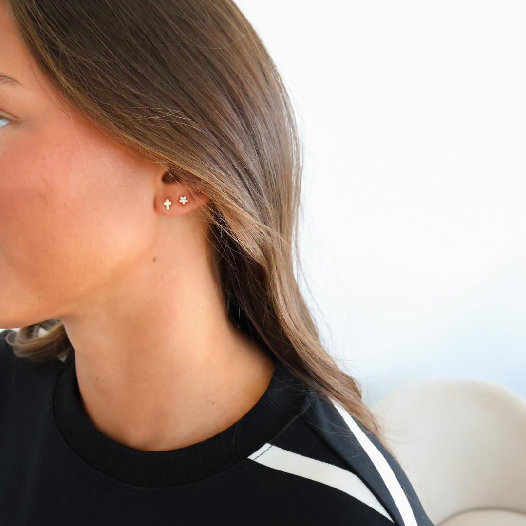 Mini Cross Studs