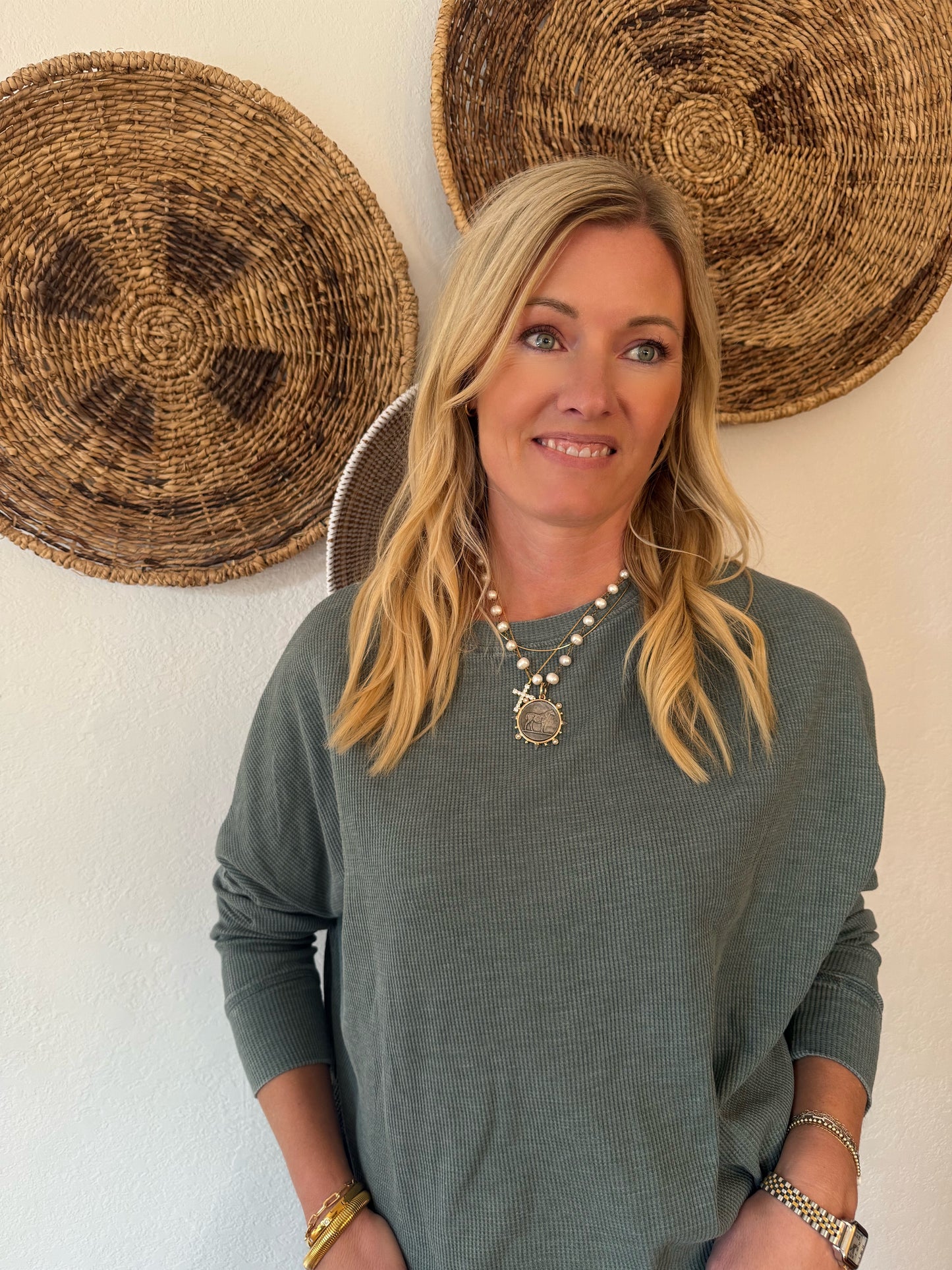 Waffle Knit Long Sleeve