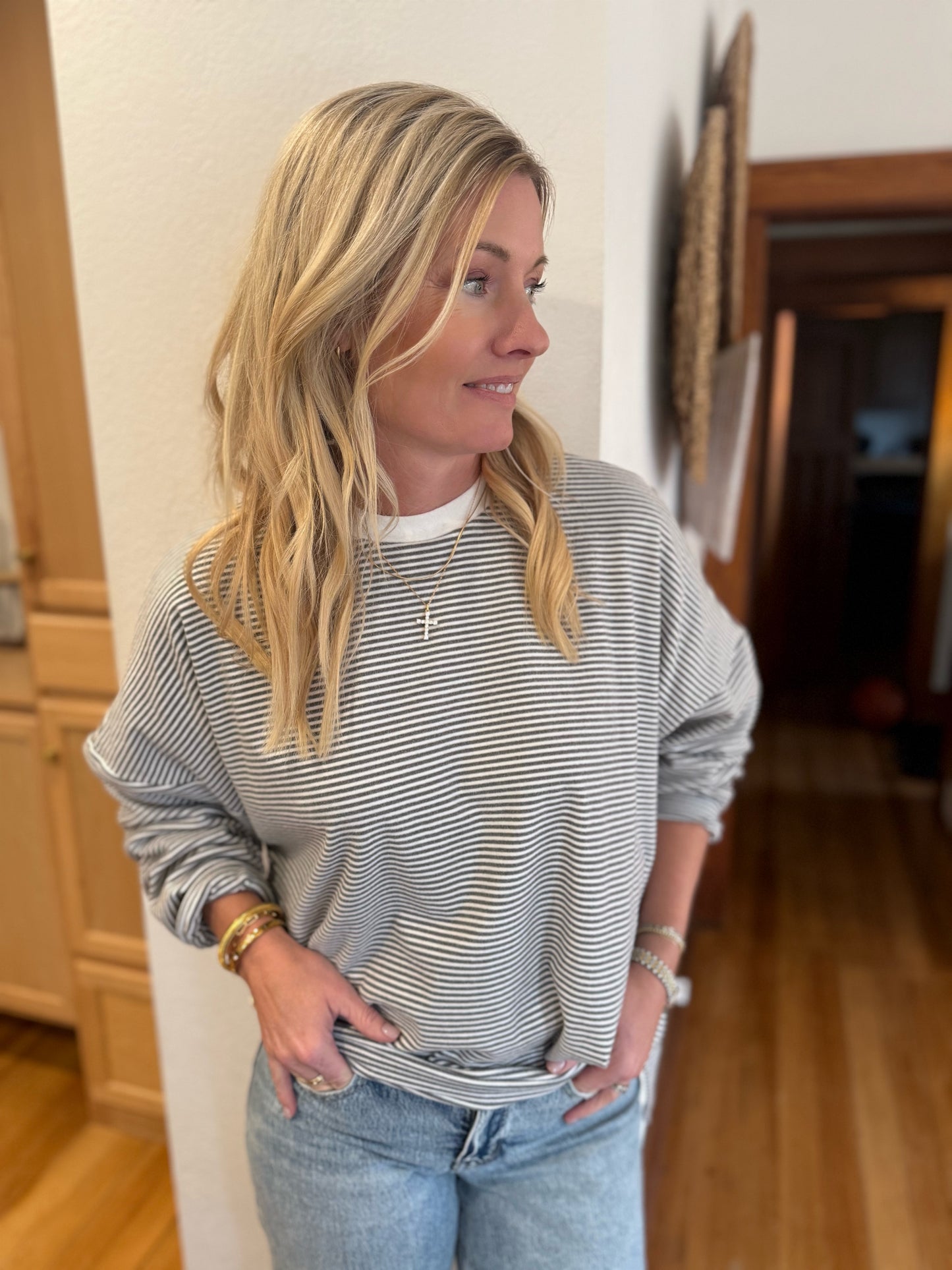 Cozy stripe long sleeve