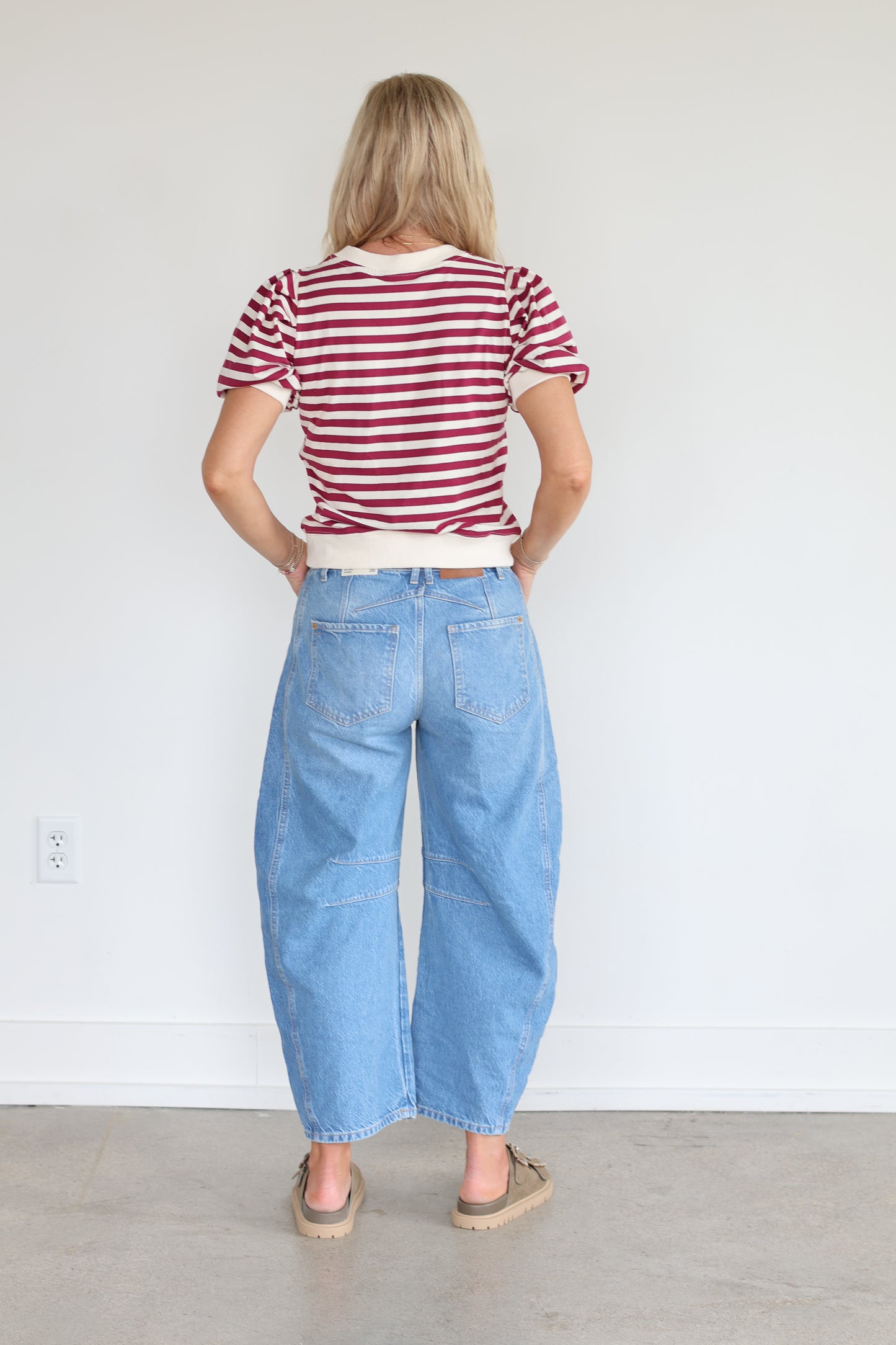 Striped Puff Short Sleeve