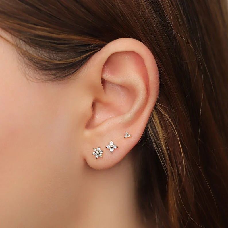 Flower Flat Back Studs