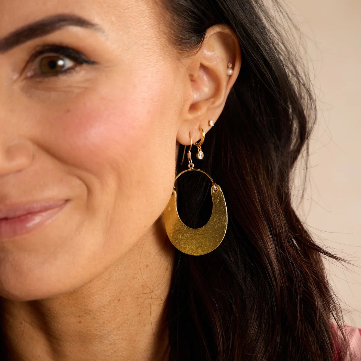 Vintage Gold Oblong Dangle