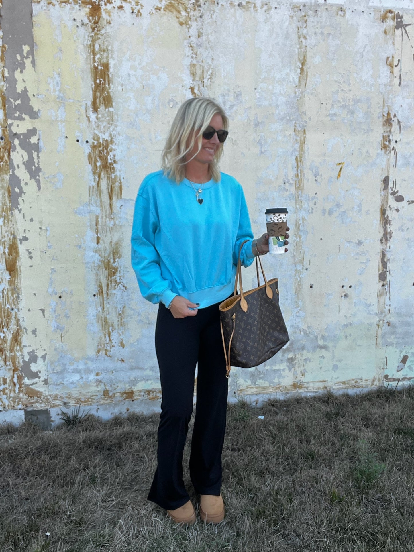 Turquoise Blue Sweatshirt