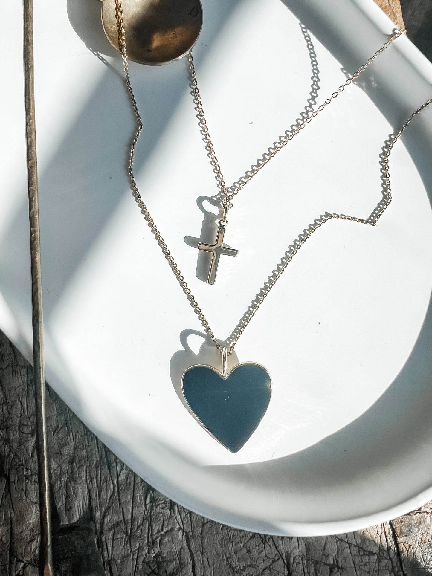 Blocked Cross Necklace