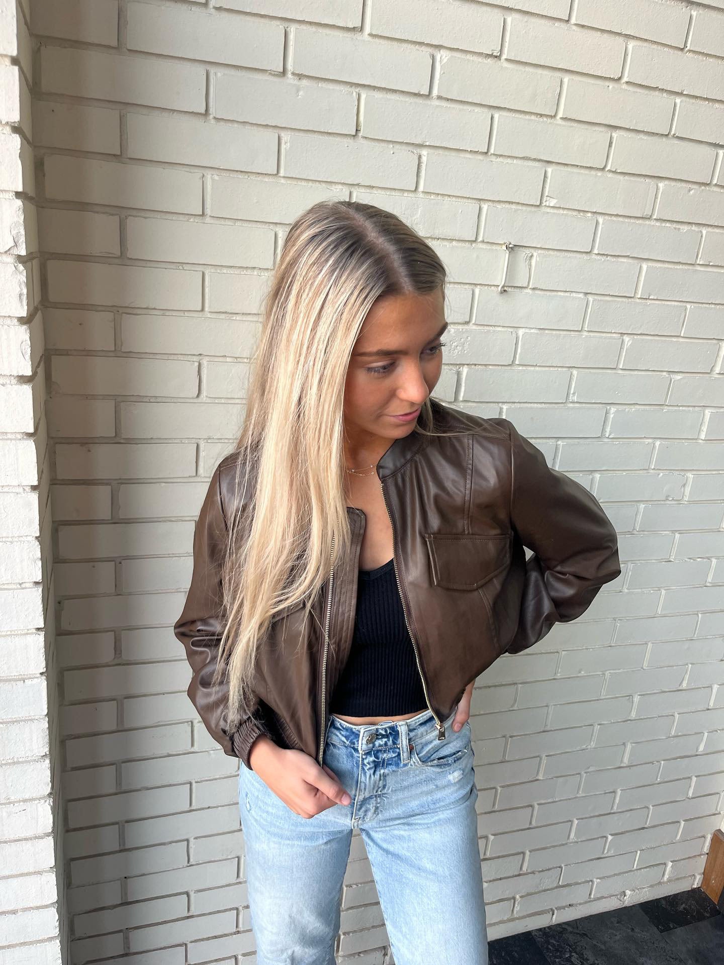 Pleather Jacket Bomber