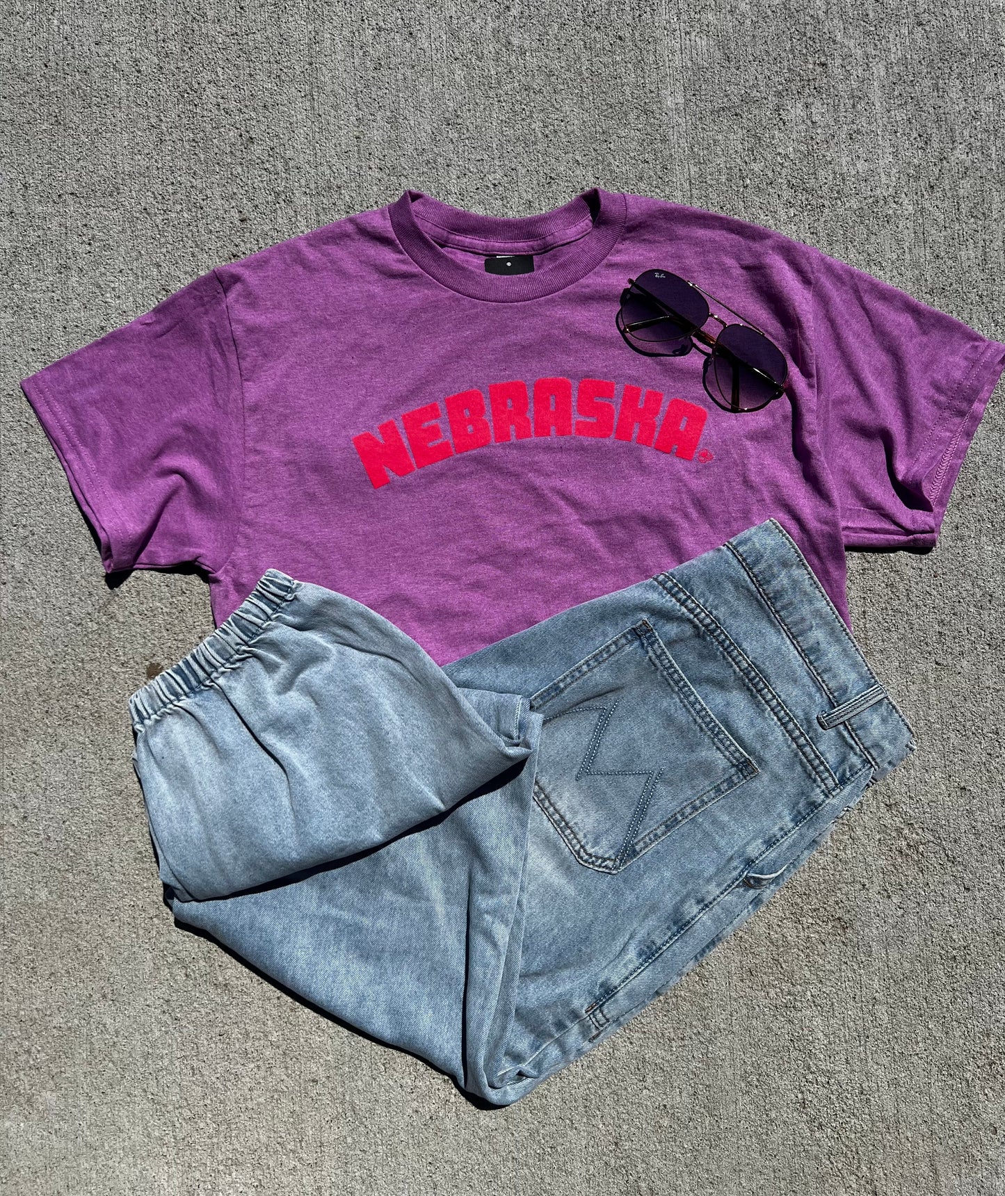 Purple Nebraska Short Sleeve