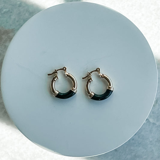 Enamel Gold Hoop