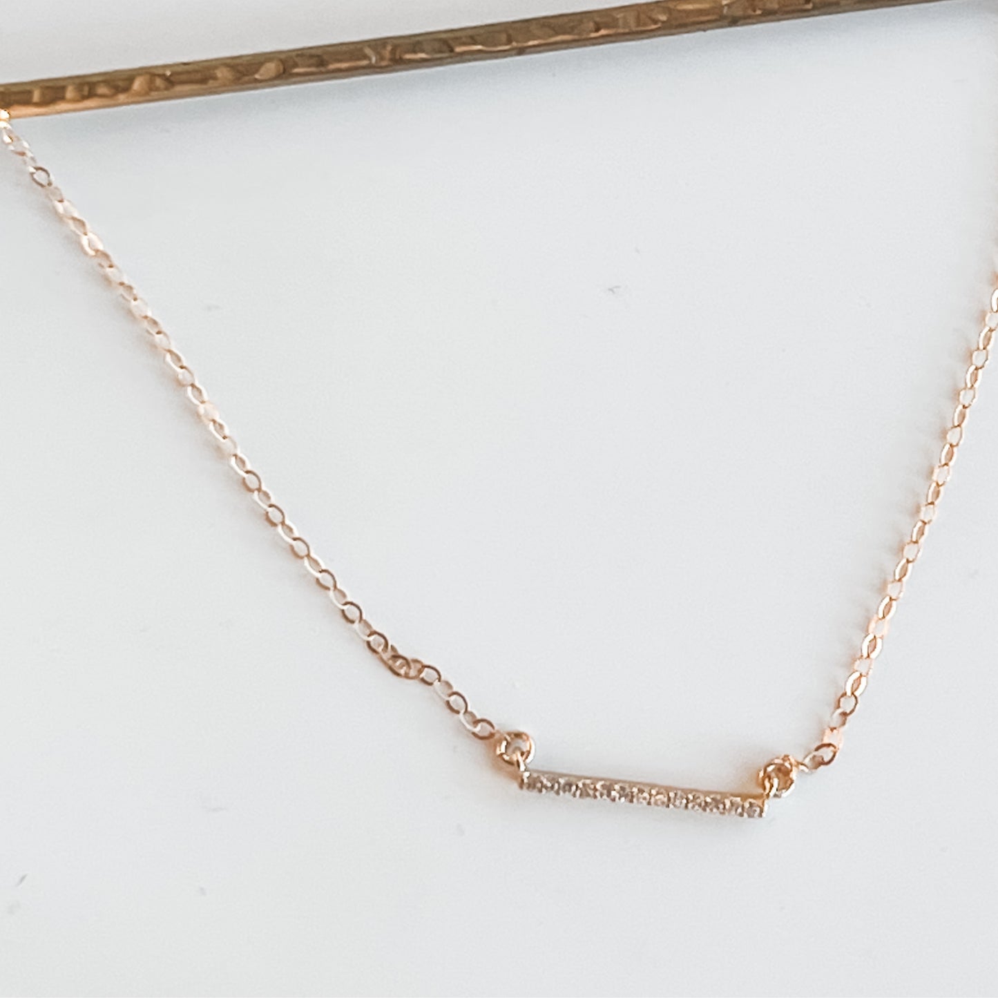 CZ Bar Necklace