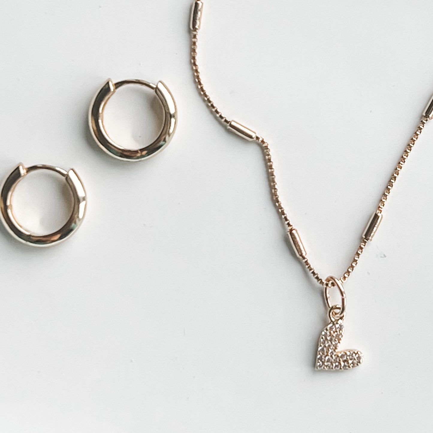 Leslie Cz Heart Necklace