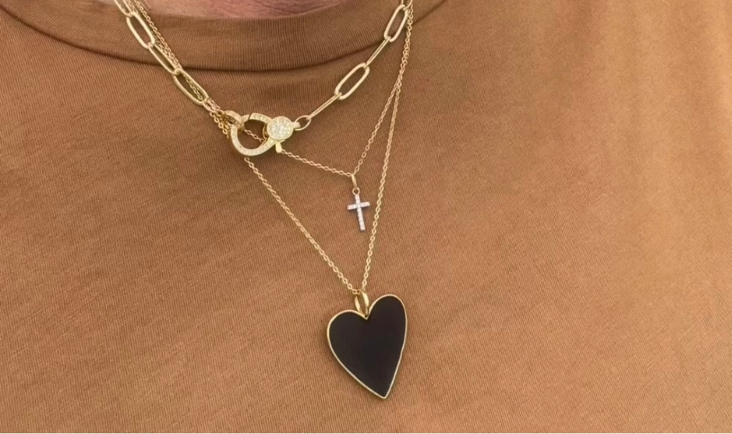 Emma Black Heart Necklace