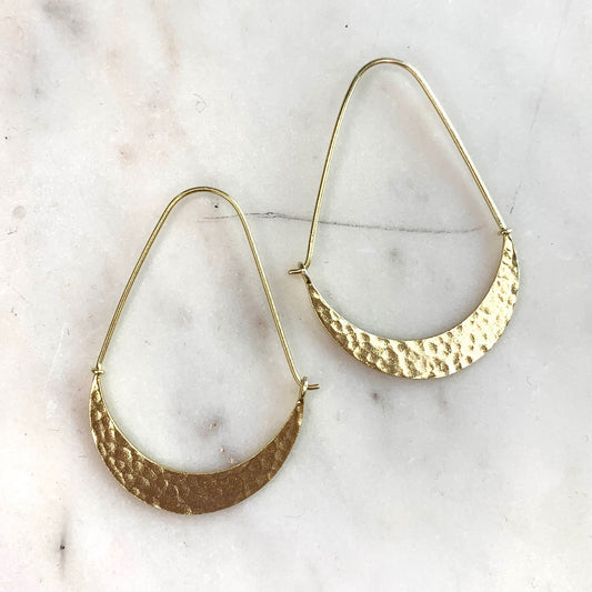 Hammered Threader Earring