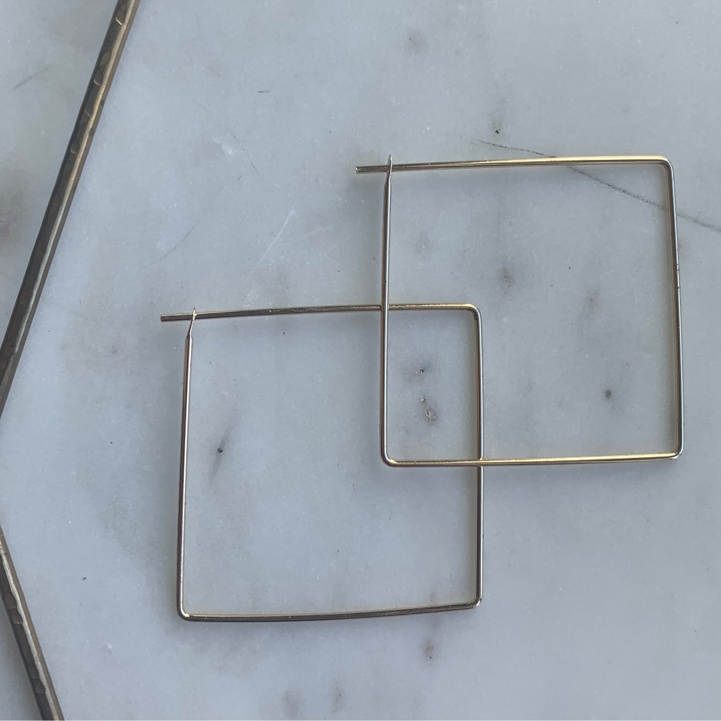Square Gold Hoop