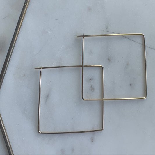 Square Gold Hoop