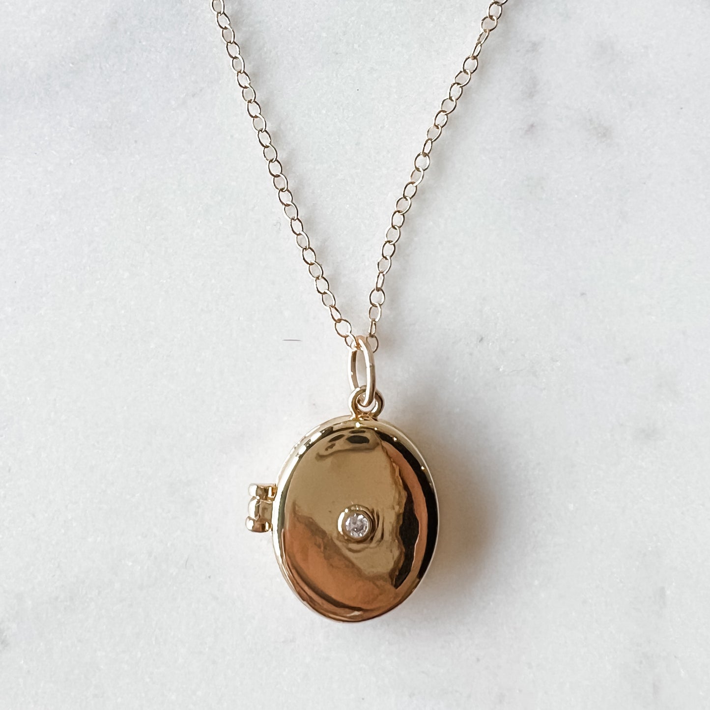 Oval Locket Necklace