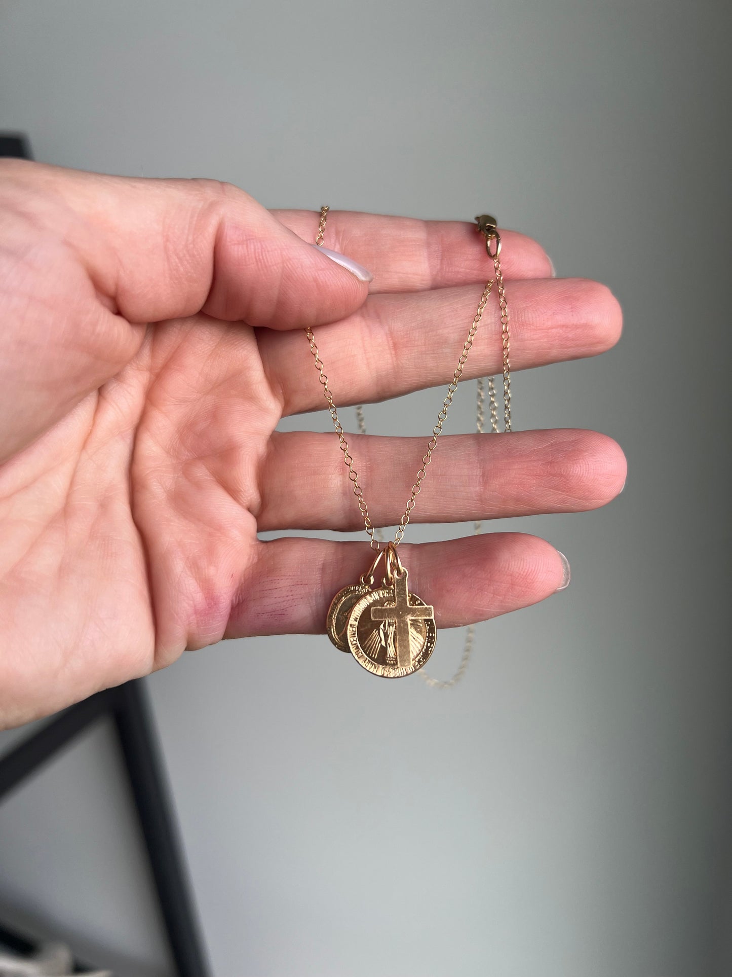 Virgin Mary Trio Necklace