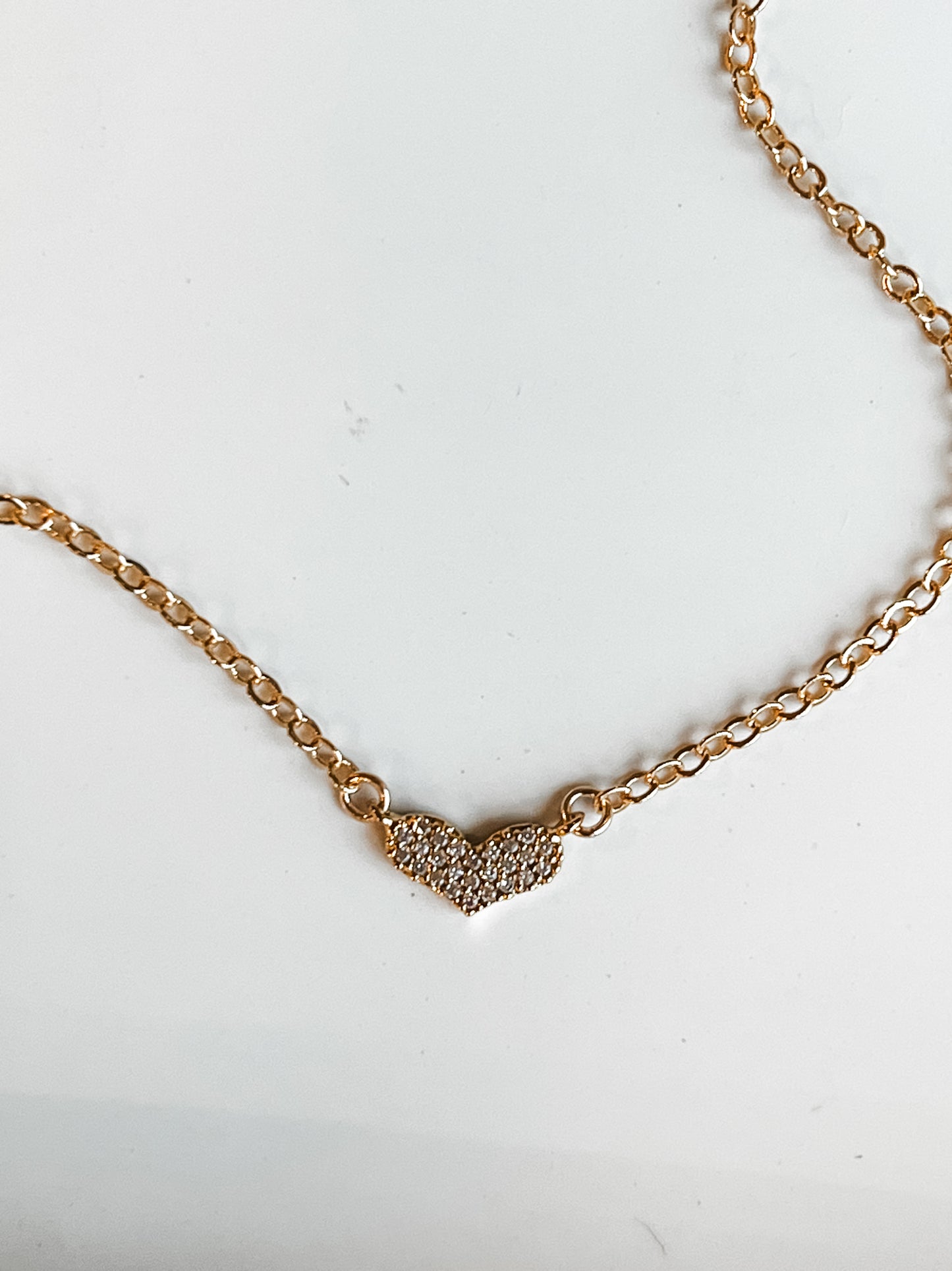 Kendra CZ Heart Necklace