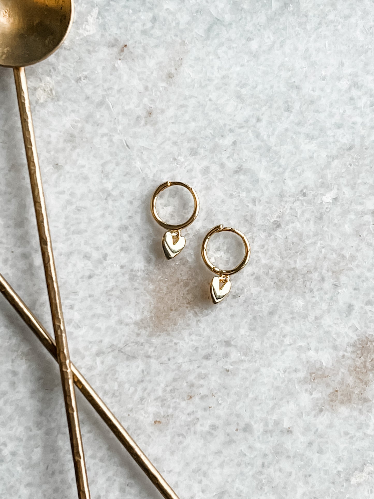 Huggie Heart Dangle Earring