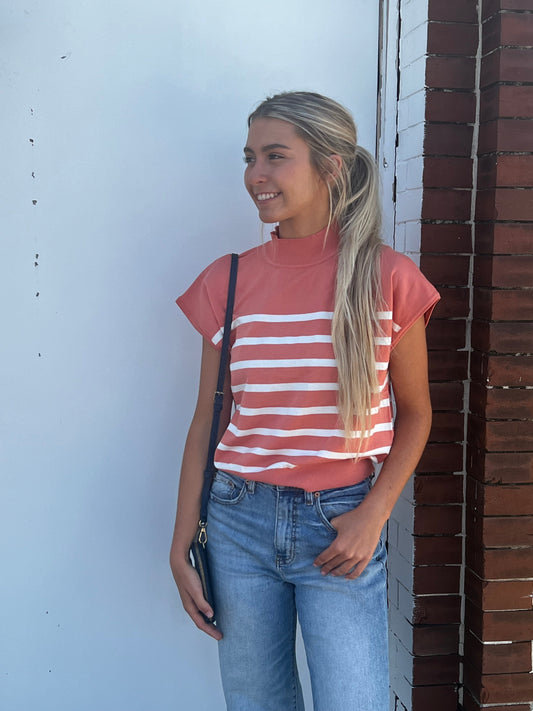 Short Sleeve Stripped Top