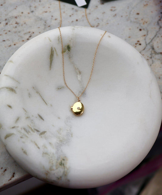 Oval Locket Necklace