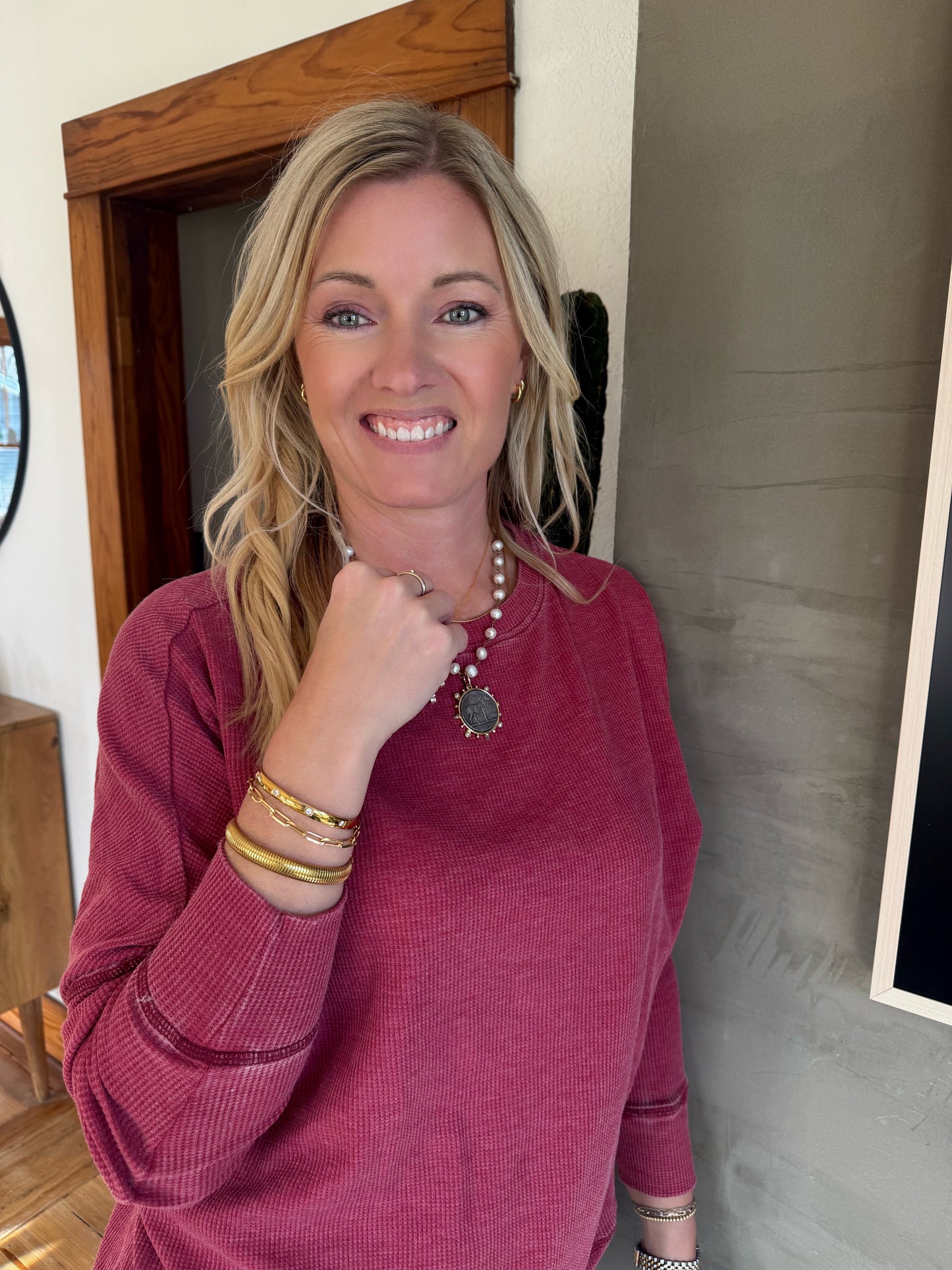 Waffle Knit Long Sleeve