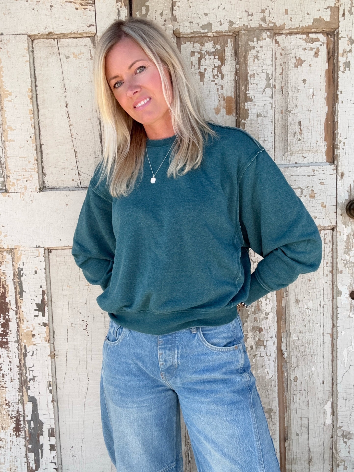 Knit Crew Teal