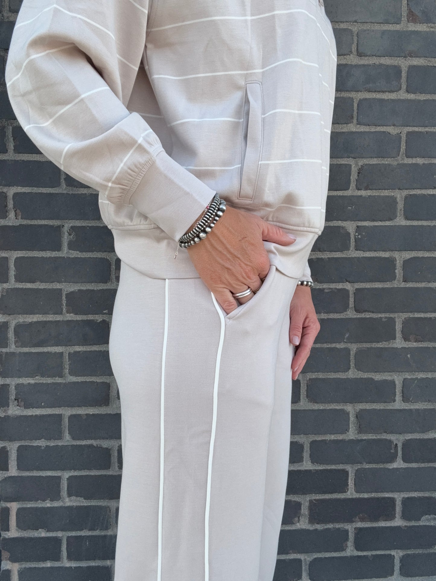 Modal Piping Straight Pant