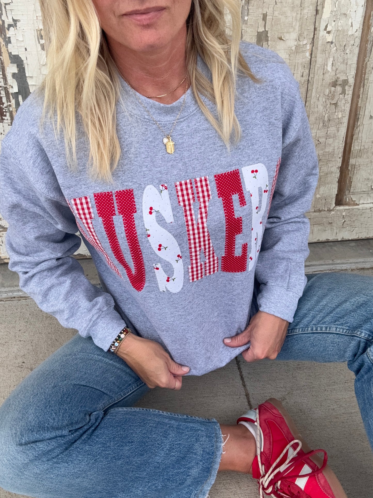 Huskers Patchwork Crew
