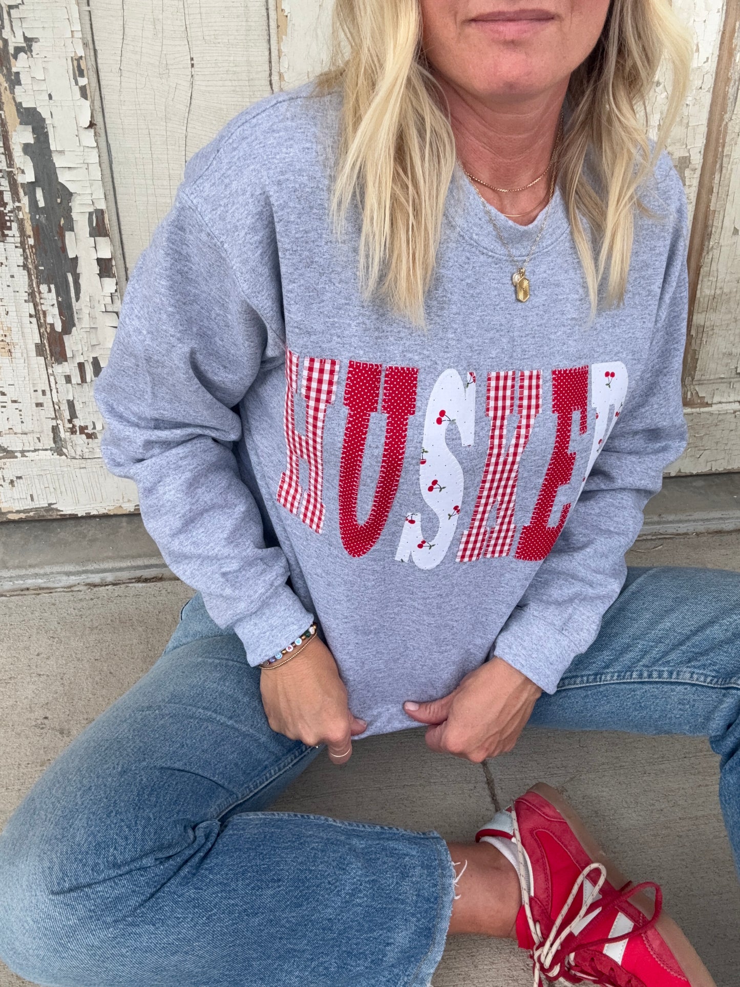 Huskers Patchwork Crew