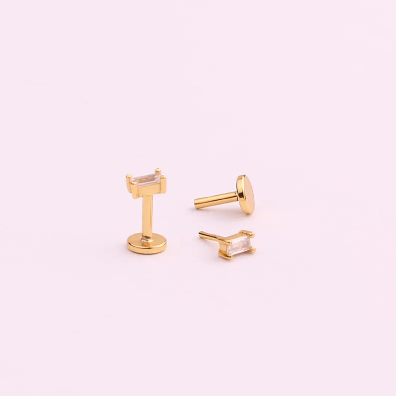 Baguette Flat Back Stud