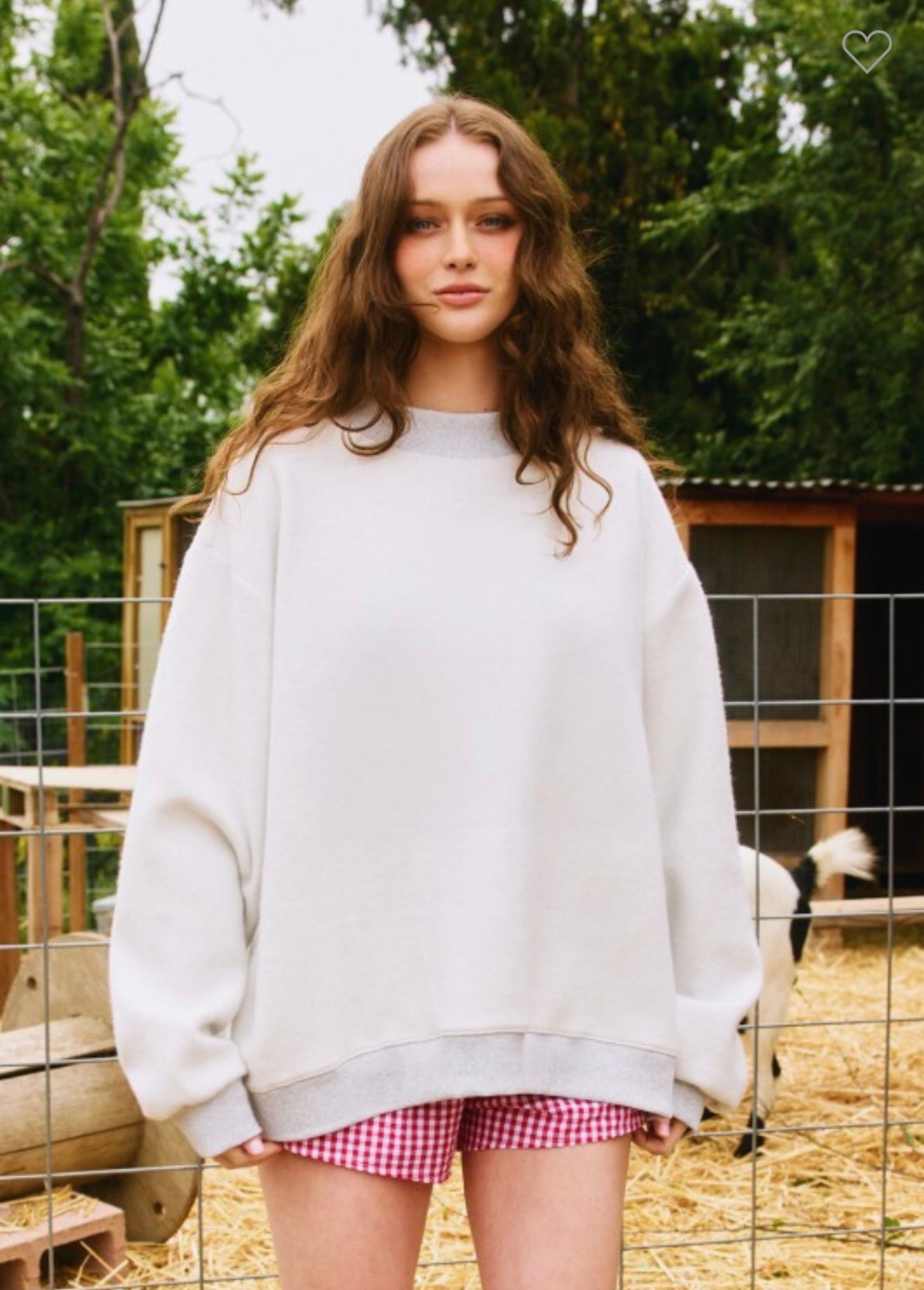 Cowl Neck Reversible Sweatshirt