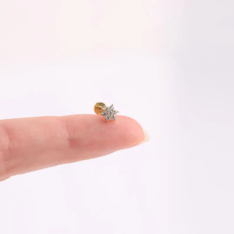 Flower Flat Back Studs