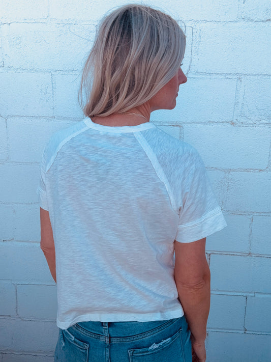 Short Sleeve Seamed Top