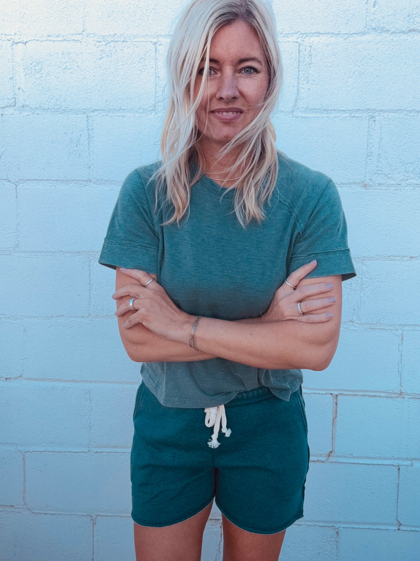 Short Sleeve Seamed Top