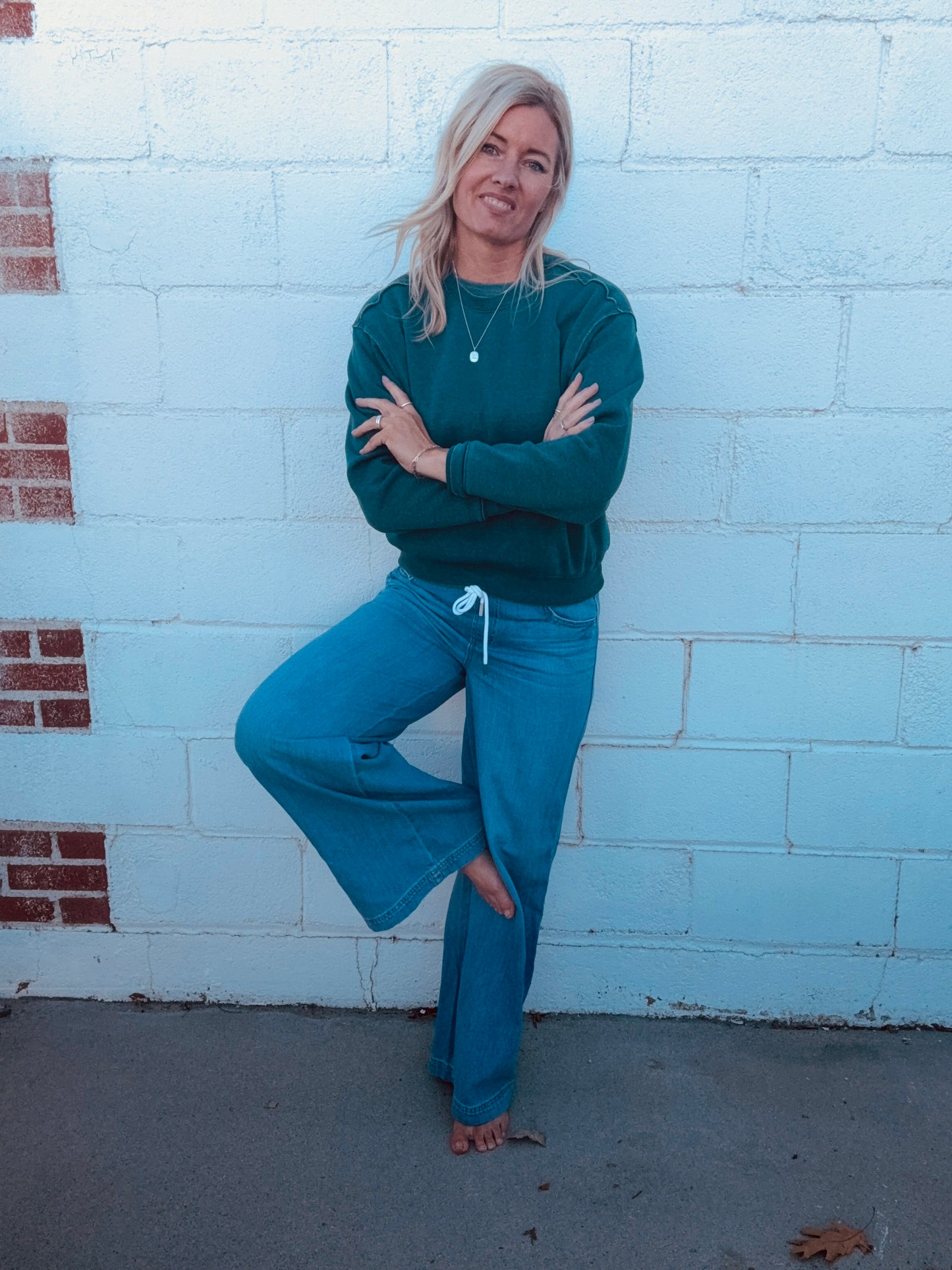 Knit Crew Teal