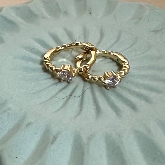 Viola Beaded Huggie