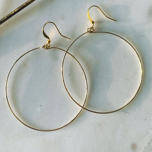 Simple Round Gold Hoop