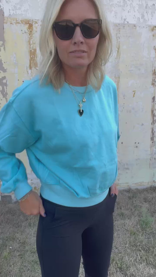 Turquoise Blue Sweatshirt